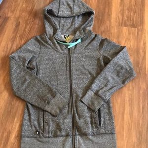 Grey Volcom Zip Up Hoodie